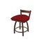Holland Bar Stool Co 18" Low Back Swivel Vanity Stool, Bronze Finish, Graph Ruby Seat 82118BZ016 - alternate 1